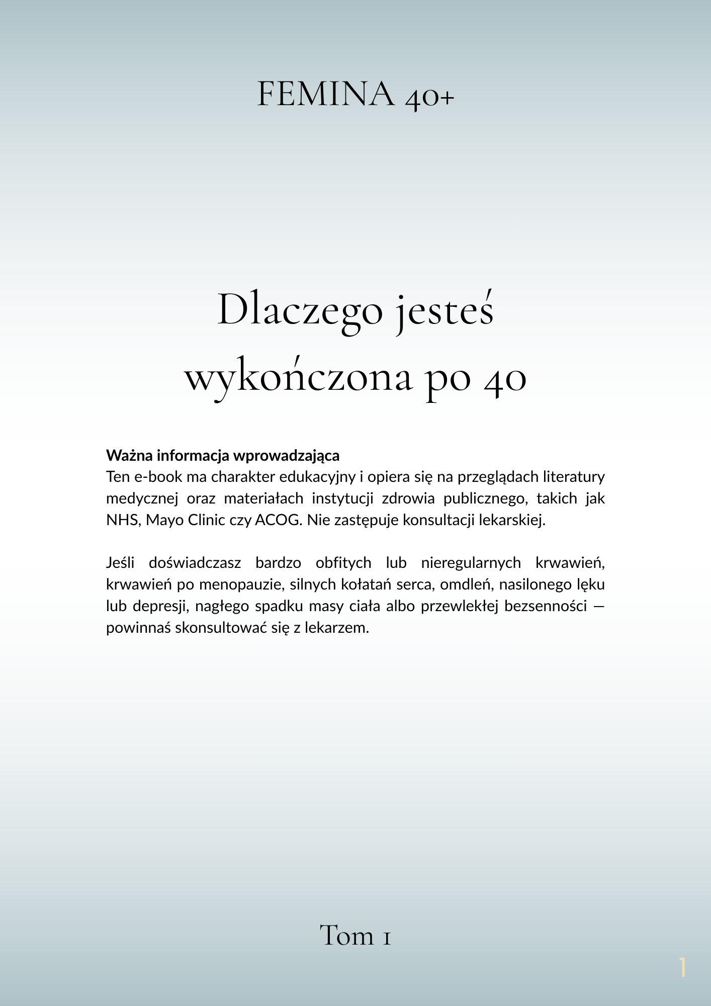 Dlaczego jesteś wykończona po 40 TOM 1